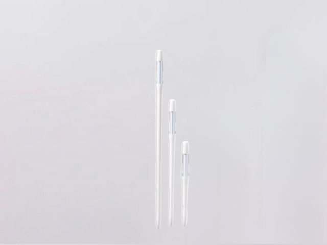 Three white Sustee moisture sticks for large, medium, and small plant pots